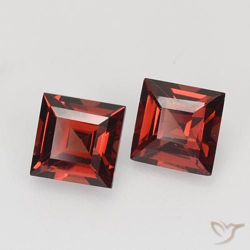0.94 ct natürliche dunkelrot Pyrop-Granat-Edelsteine, Quadrat, VVS-VS