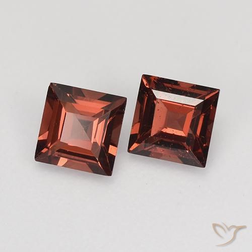 0.93 ct natürliche tiefrot Pyrop-Granat-Edelsteine, Quadrat, VVS-VS
