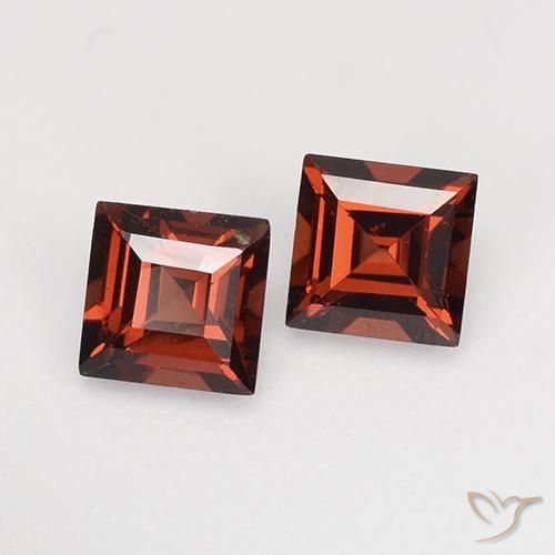 0.94 ct natürliche dunkelrot Pyrop-Granat-Edelsteine, Quadrat, VVS-VS
