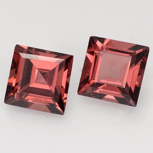 0,92 ct natürliche roter Pyrop-Edelsteine, Quadrat, VVS-VS