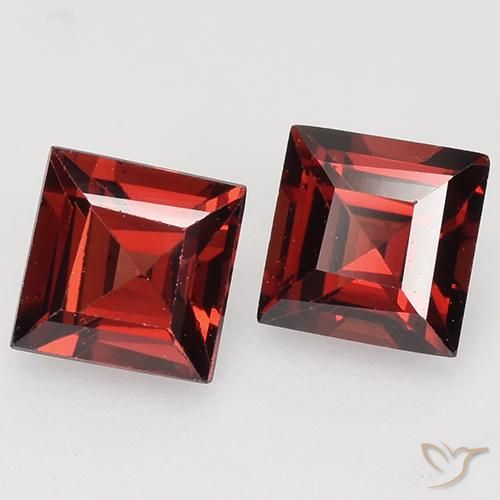 0.95 ct natürliche tiefrot Pyrop-Granat-Edelsteine, Quadrat, VVS-VS