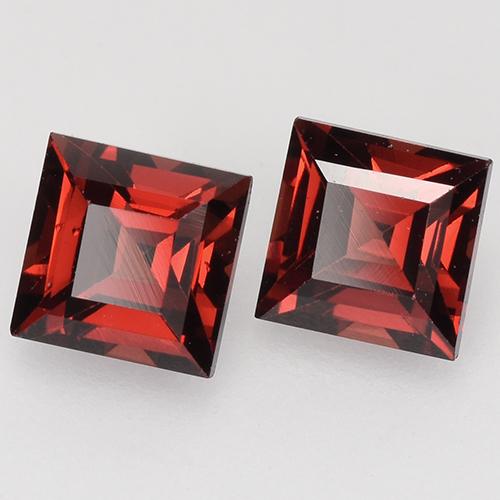 1,10 ct natürliche roter Pyrop-Edelsteine, Quadrat, VVS-VS