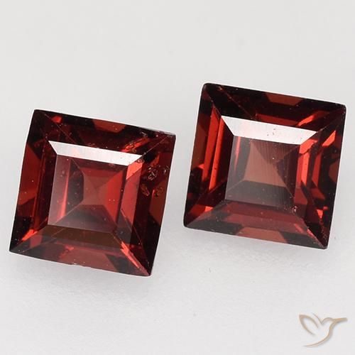 0.89 ct natürliche tiefrot Pyrop-Granat-Edelsteine, Quadrat, VVS-VS