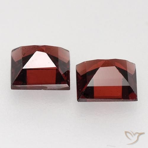 0.89 ct natürliche tiefrot Pyrop-Granat-Edelsteine, Quadrat, VVS-VS