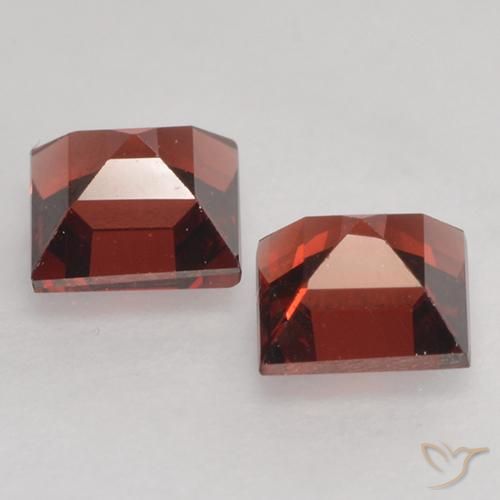 1.00 ct natürliche Mittelrot Pyrop-Granat-Edelsteine, Quadrat, VVS-VS
