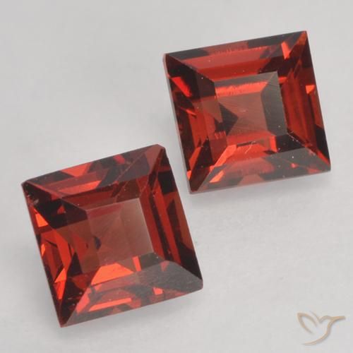 1.03 ct natürliche Sangria Rot Pyrop-Granat-Edelsteine, Quadrat, VVS-VS