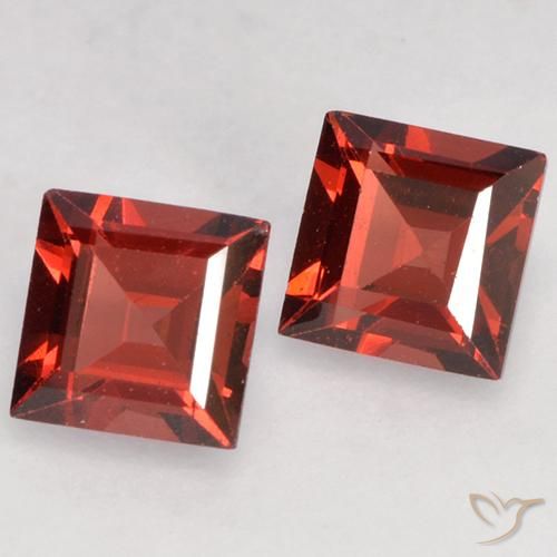 0.93 ct natürliche tiefrot Pyrop-Granat-Edelsteine, Quadrat, VVS-VS