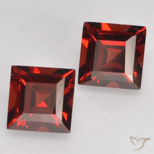 0.96 ct natürliche tiefrot Pyrop-Granat-Edelsteine, Quadrat, VVS-VS