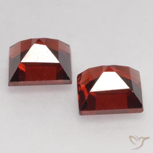 0.96 ct natürliche tiefrot Pyrop-Granat-Edelsteine, Quadrat, VVS-VS