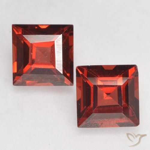 0.98ctw Natürlicher Scharlachrot Pyrop-Granat, Quadrat, VVS-VS