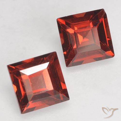 0.98 ct natürliche Scharlachrot Pyrop-Granat-Edelsteine, Quadrat, VVS-VS