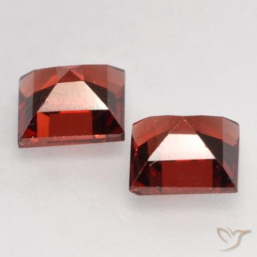 0.98 ct natürliche Scharlachrot Pyrop-Granat-Edelsteine, Quadrat, VVS-VS