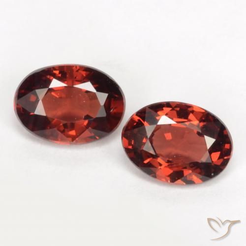 1.96ctw Natürlicher Johannisbeere Rot Pyrop-Granat, Oval, VVS-VS