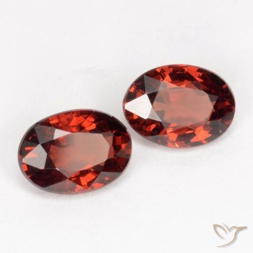 1.96 ct natürliche Johannisbeere Rot Pyrop-Granat-Edelsteine, Oval, VVS-VS