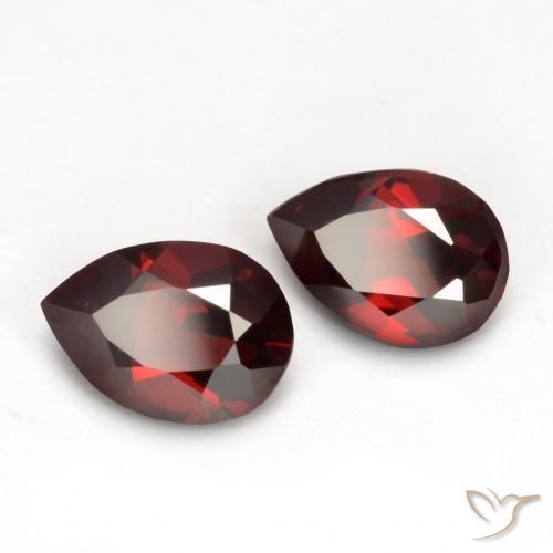1.68 ct natürliche Tiefes Blutrot Pyrop-Granat-Edelsteine, Birnenform, VVS-VS