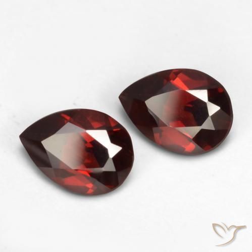 1.62 ct natürliche dunkelrot Pyrop-Granat-Edelsteine, Birnenform, VVS-VS