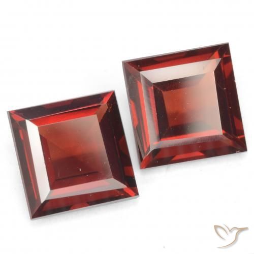4.13 ct natürliche Mittelrot Pyrop-Granat-Edelsteine, Quadrat, VVS-VS