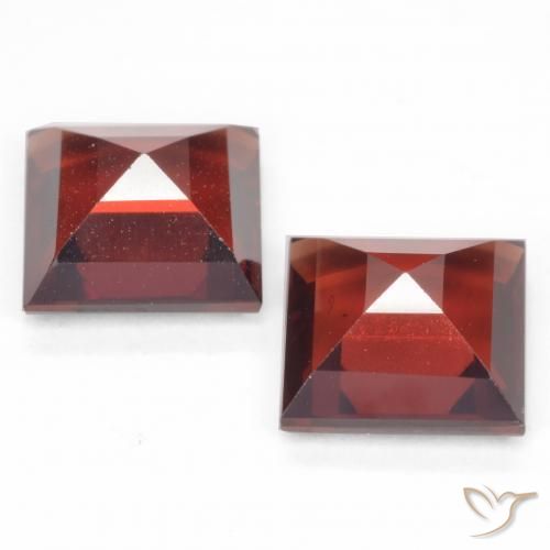4.13 ct natürliche Mittelrot Pyrop-Granat-Edelsteine, Quadrat, VVS-VS