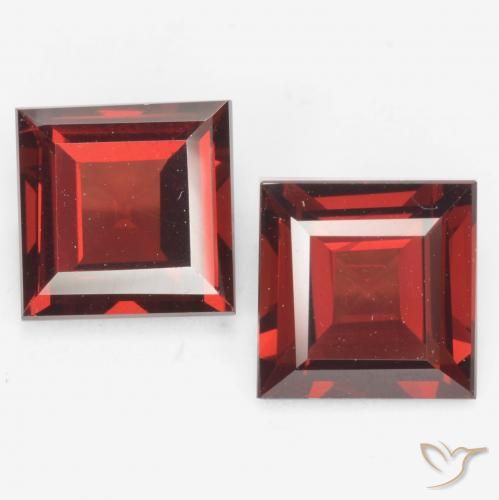 4.04ctw Natürlicher Johannisbeere Rot Pyrop-Granat, Quadrat, VVS-VS