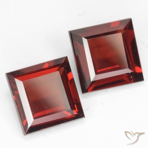 4.04 ct natürliche Johannisbeere Rot Pyrop-Granat-Edelsteine, Quadrat, VVS-VS