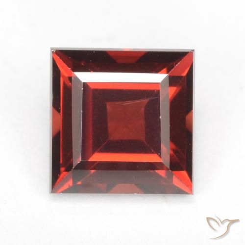 2.19ct Natürlicher Mittelrot Pyrop-Granat, Quadrat, VVS-VS
