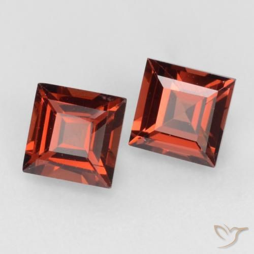 0.94 ct natürliche tiefrot Pyrop-Granat-Edelsteine, Quadrat, VVS-VS