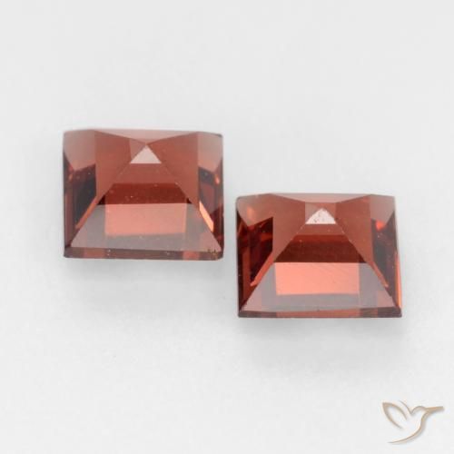 0.89 ct natürliche Tiefes Ziegelrot Pyrop-Granat-Edelsteine, Quadrat, VVS-VS