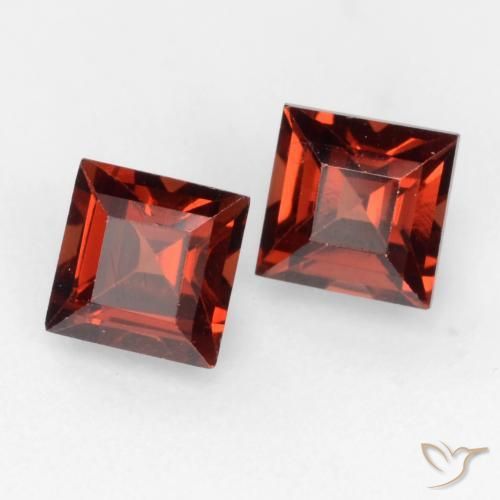 1.02 ct natürliche tiefrot Pyrop-Granat-Edelsteine, Quadrat, VVS-VS