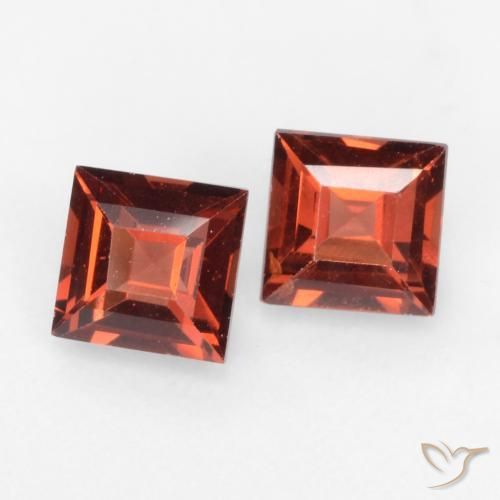 0.88 ct natürliche tiefrot Pyrop-Granat-Edelsteine, Quadrat, VVS-VS