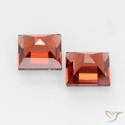 0.88 ct natürliche tiefrot Pyrop-Granat-Edelsteine, Quadrat, VVS-VS