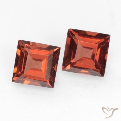 0.87 ct natürliche tiefrot Pyrop-Granat-Edelsteine, Quadrat, VVS-VS