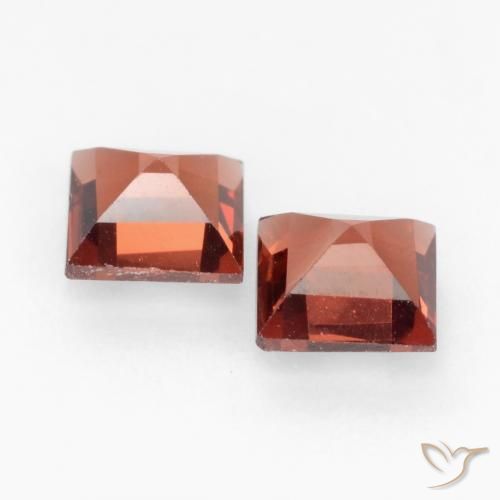 0.87 ct natürliche tiefrot Pyrop-Granat-Edelsteine, Quadrat, VVS-VS