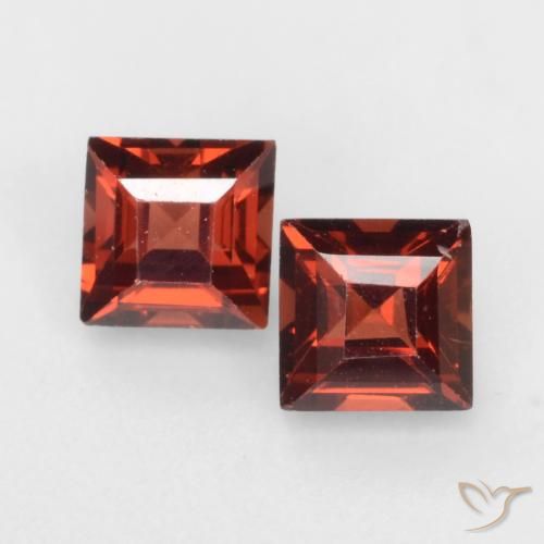 0.98ctw Natürlicher Mittelrot Pyrop-Granat, Quadrat, VVS-VS