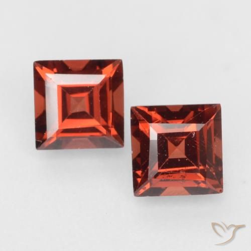 0.94ctw Natürlicher Mittelrot Pyrop-Granat, Quadrat, VVS-VS