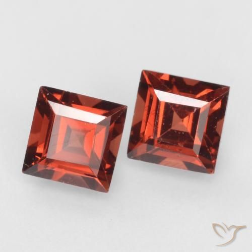 0.94 ct natürliche Mittelrot Pyrop-Granat-Edelsteine, Quadrat, VVS-VS