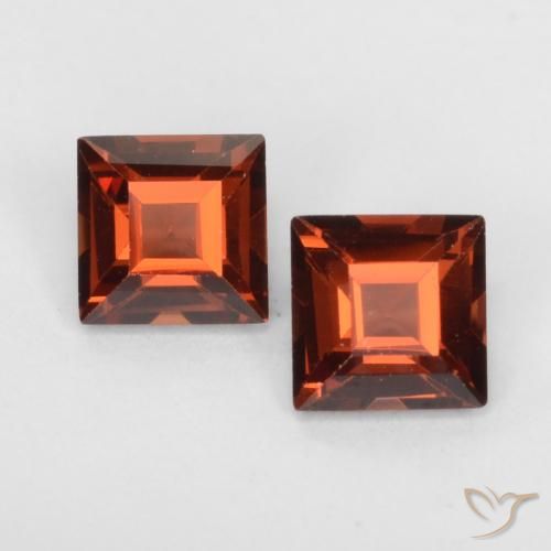 0.88ctw Natürlicher Mittelrot Pyrop-Granat, Quadrat, VVS-VS