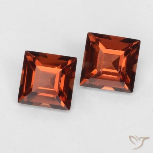 0.88 ct natürliche Mittelrot Pyrop-Granat-Edelsteine, Quadrat, VVS-VS