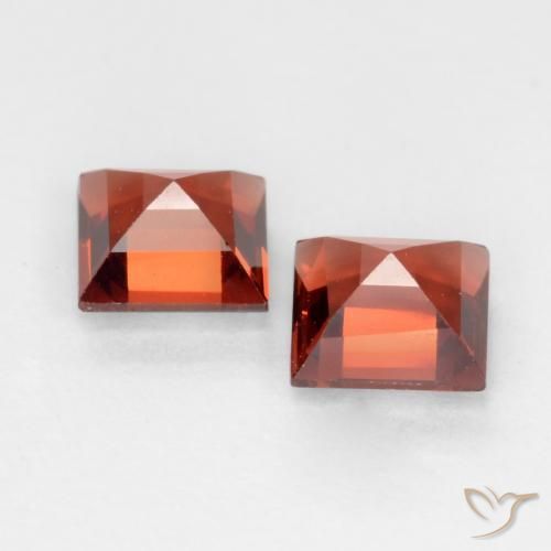 0.88 ct natürliche Mittelrot Pyrop-Granat-Edelsteine, Quadrat, VVS-VS