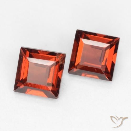 0.94 ct natürliche tiefrot Pyrop-Granat-Edelsteine, Quadrat, VVS-VS