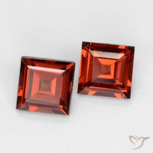 0.92 ct natürliche Scharlachrot Pyrop-Granat-Edelsteine, Quadrat, VVS-VS