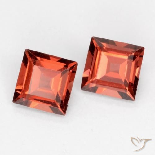 0.88 ct natürliche Scharlachrot Pyrop-Granat-Edelsteine, Quadrat, VVS-VS