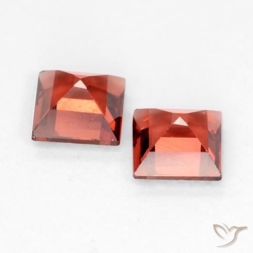 0.88 ct natürliche Scharlachrot Pyrop-Granat-Edelsteine, Quadrat, VVS-VS