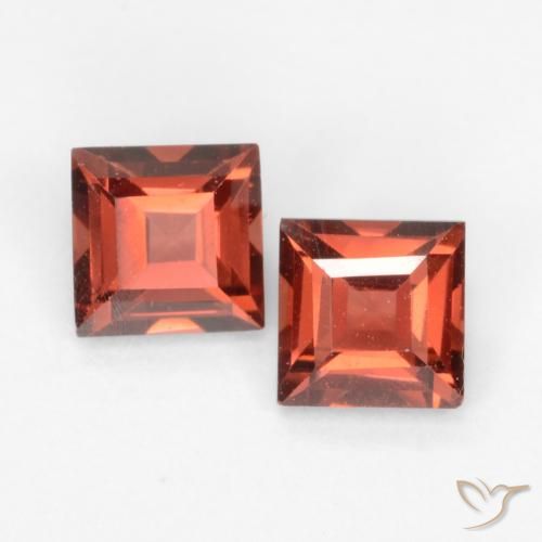 0.90ctw Natürlicher Mittelrot Pyrop-Granat, Quadrat, VVS-VS