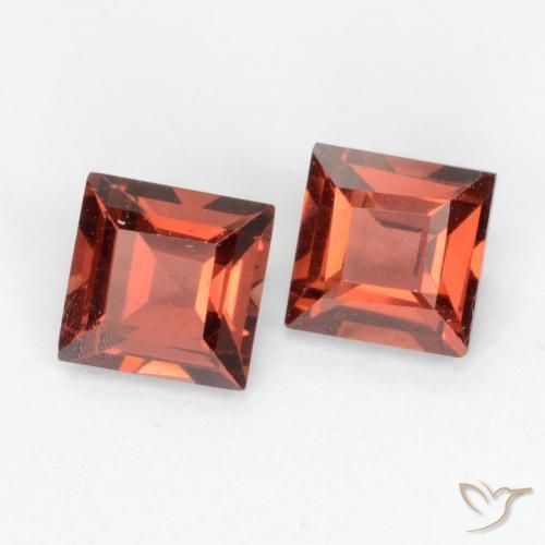 0.90 ct natürliche Mittelrot Pyrop-Granat-Edelsteine, Quadrat, VVS-VS