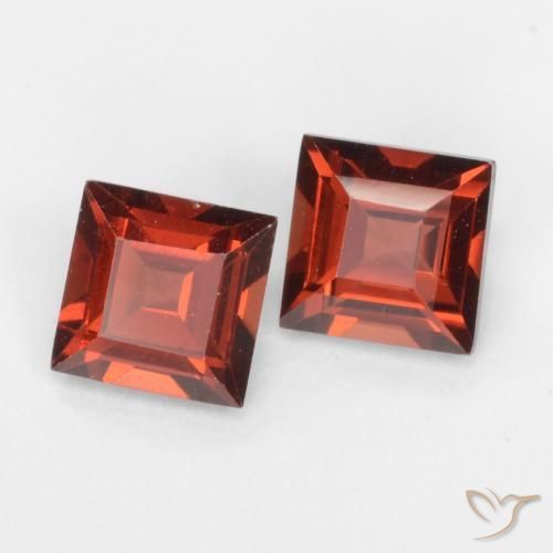 1.00 ct natürliche Mittelrot Pyrop-Granat-Edelsteine, Quadrat, VVS-VS