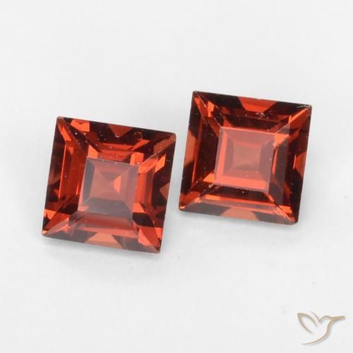 0.91 ct natürliche tiefrot Pyrop-Granat-Edelsteine, Quadrat, VVS-VS