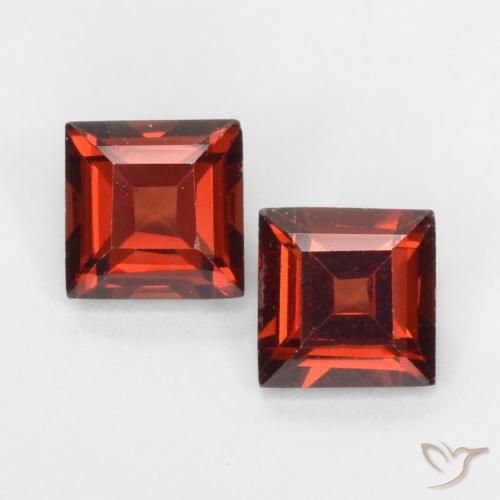 0.94ctw Natürlicher Johannisbeere Rot Pyrop-Granat, Quadrat, VVS-VS