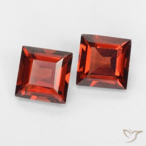 0.94 ct natürliche Johannisbeere Rot Pyrop-Granat-Edelsteine, Quadrat, VVS-VS
