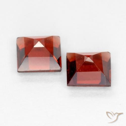 0.94 ct natürliche Johannisbeere Rot Pyrop-Granat-Edelsteine, Quadrat, VVS-VS