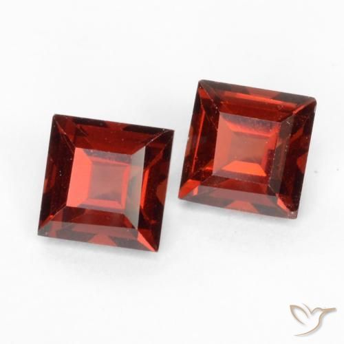 1.00 ct natürliche Johannisbeere Rot Pyrop-Granat-Edelsteine, Quadrat, VVS-VS